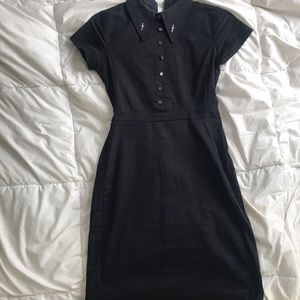 Black pencil dress w/ daggers